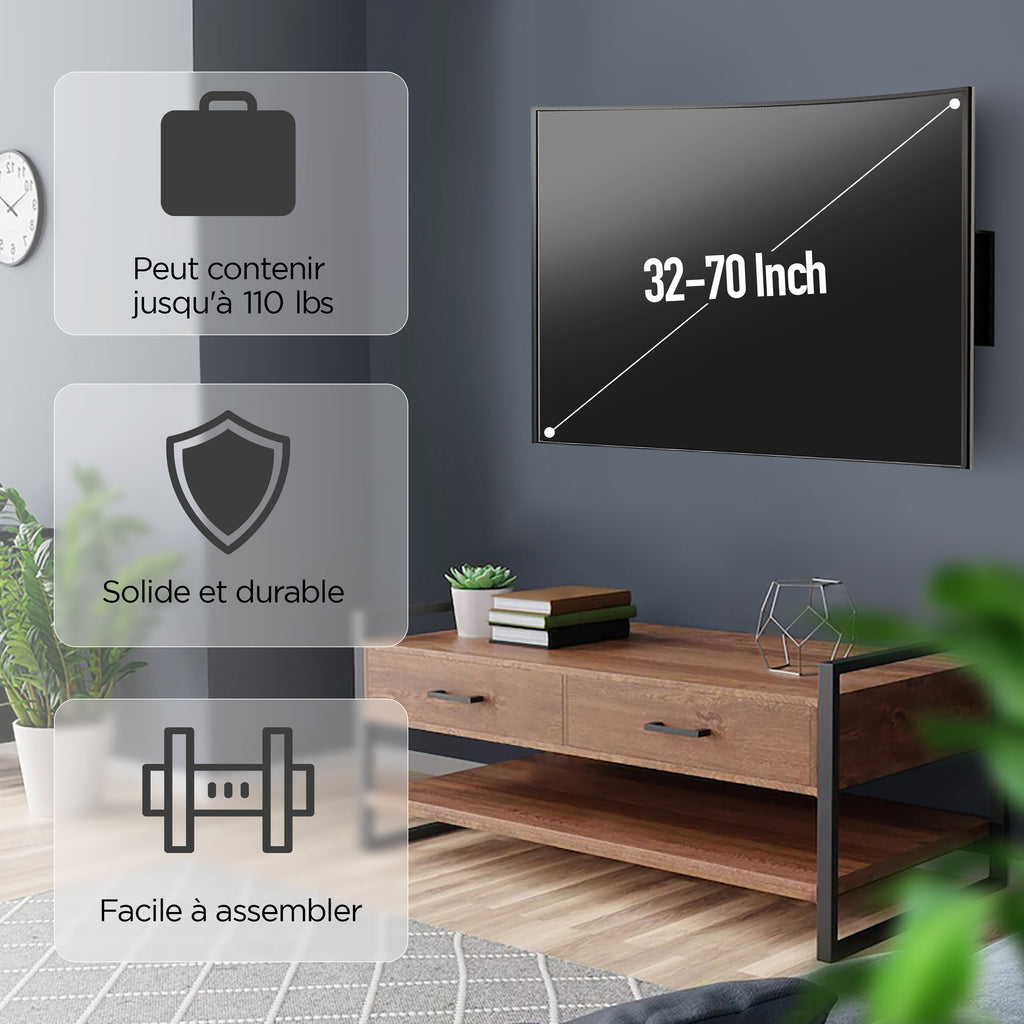 MountNova Full Motion TV Wall Mount | 32'' - 70 '' | heavy Duty